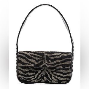 STAUD
Tommy beaded-zebra pattern shoulder bag